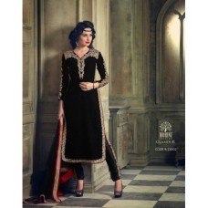 M23002 BLACK MOHINI GLAMOUR WINTER VELVET SUIT